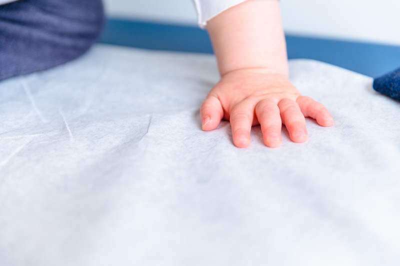 a young child's hand